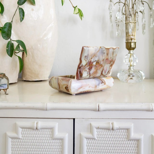 Pink Onyx Lidded Catchall Jewelry Box For Sale - Image 4 of 18