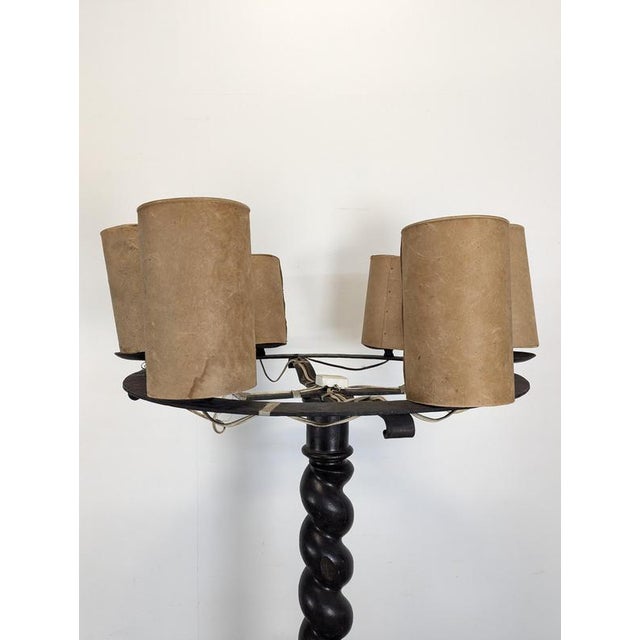 Louis XIII Style Twisted Column Floor Lamp For Sale - Image 4 of 8
