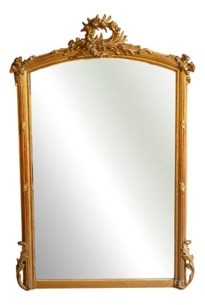 French Gilded Wood Mirror, 19th Century