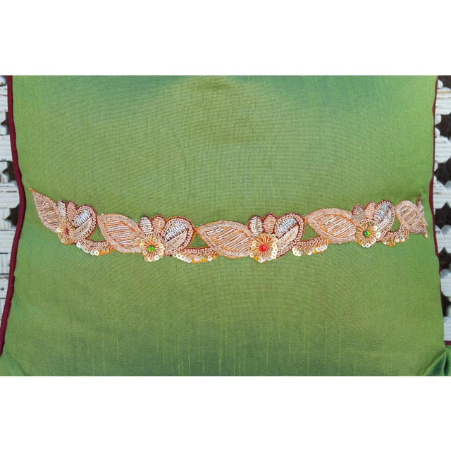A perfect balance of luxury and comfort, the Peacock Sage pillow is silk blend based and features hand-done metallic...