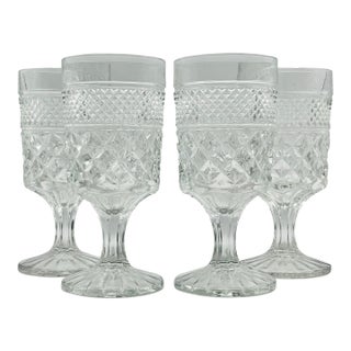 Wexford Glass Water Goblets- Set of 4 For Sale