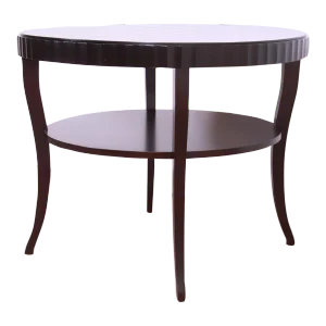 Barbara Barry for Baker Furniture Dark Mahogany Two-Tier Center Table