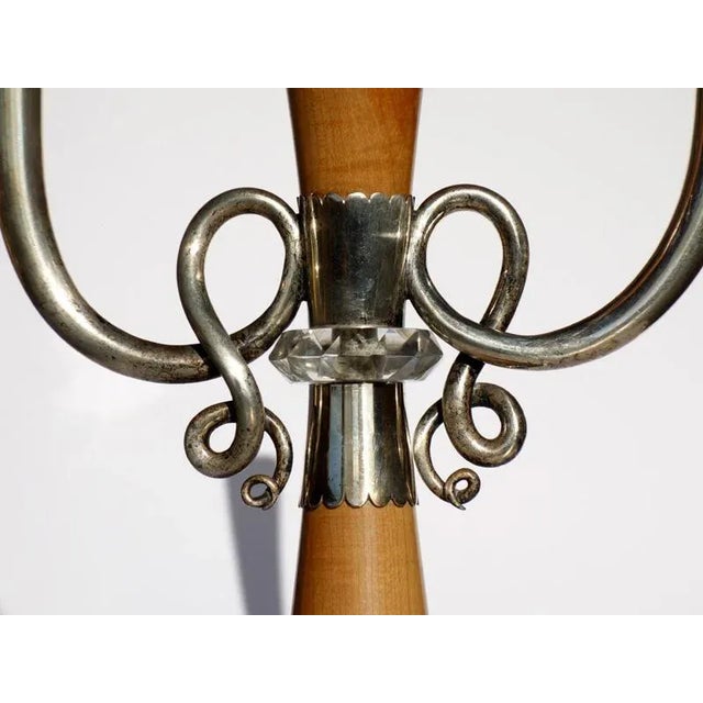 Italian Silvered Metal Candleholder by Arrigo Finzi for Metargent, 1940s For Sale - Image 3 of 8