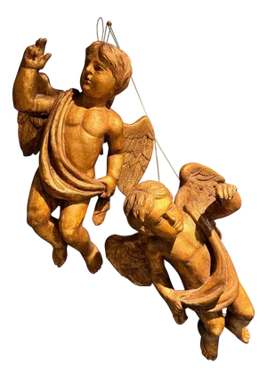 Austrian Winged Cherubs, 1730s, Set of 2