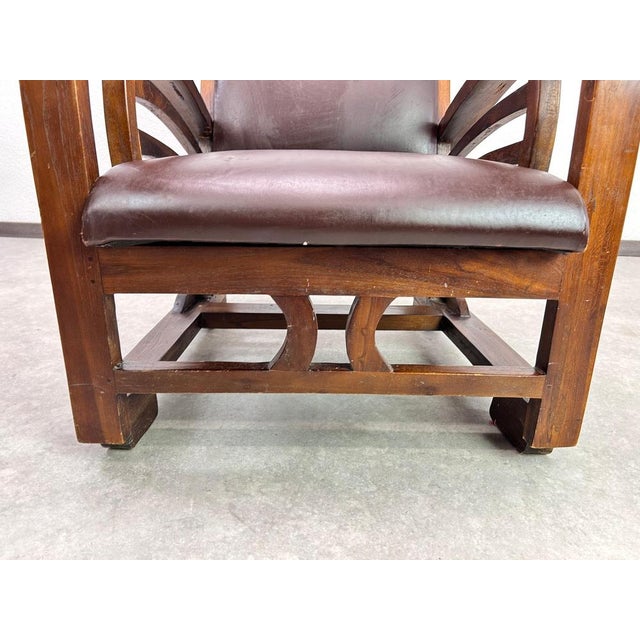 French Art Deco Lounge Chair, 1940s For Sale - Image 4 of 12