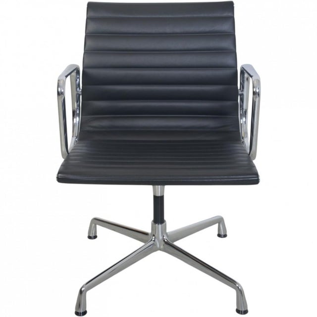 EA108 Chair in Black Leather from Charles Eames, 2007 For Sale - Image 16 of 16