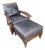 Vintage Classic Comfort & Robust, Rustic Design of Vintage Cibola Full Grain Italian Leather Armchair & Ottoman For Sale