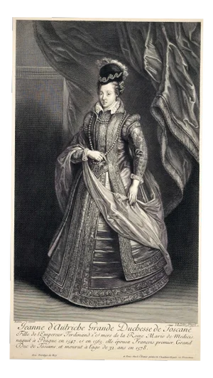Gérard Edelinck, Joan of Austria, 1707, Copperplate Engraving
