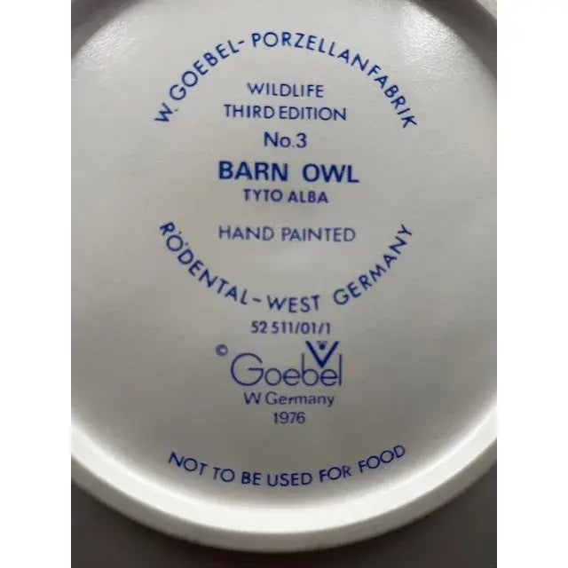 Late 20th Century Owl Plate by Goebel For Sale - Image 10 of 18