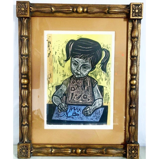 Laura #2, Framed Lithograph 76/200 by Irving Amen 1950s For Sale - Image 4 of 4