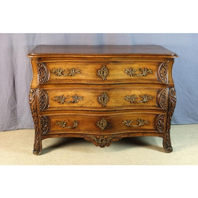 Antique Carved Walnut Chest of Drawers, 1700s For Sale - Image 14 of 15