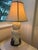 White Vintage Majolica Owl Lamp Made in Italy by Mottahedeh Including Shade For Sale - Image 8 of 13