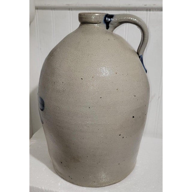 Early 19th Century Early 19thc Decorated Stoneware Pennsylvania Jug For Sale - Image 5 of 9