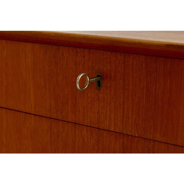 Mid 20th Century Johannes Sorth Orange Slice Highboy Dresser in Teak, Attributed For Sale - Image 5 of 5