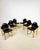 Six of six Thonet Flex chairs, designed by Gerd Lange in the 1970s and produced by Kartell. Wooden frame, plastic seat and...