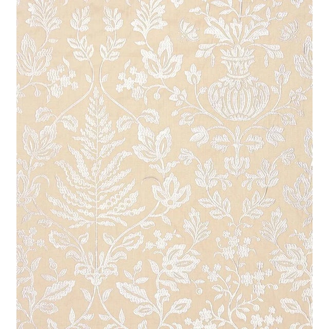 Traditional Sample - The House of Scalamandré Shalimar Embroidery Fabric, Sand For Sale - Image 3 of 3