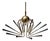Sputnik Brass Chandelier, Italy, Mid-20th Century For Sale