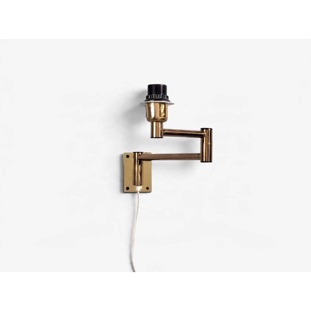 1960s Mid-Century Modern Fagerhults Belysning Ab, Articulating Wall Light, Brass For Sale - Image 10 of 14