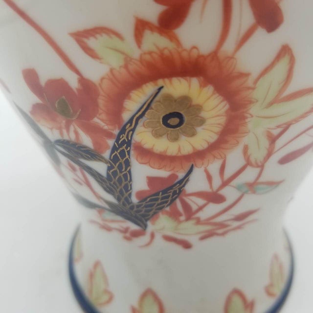 Vintage Japanese Imari Arita Ware Porcelain Vase With Phoenix and Floral Motifs For Sale - Image 12 of 14