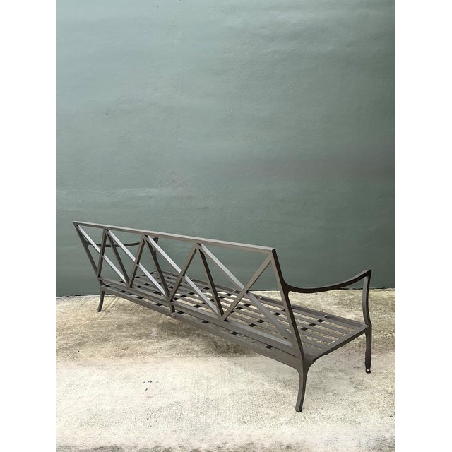 Vintage McKinnon and Harris “Beaufort” Cast Aluminum Sofa For Sale - Image 9 of 14
