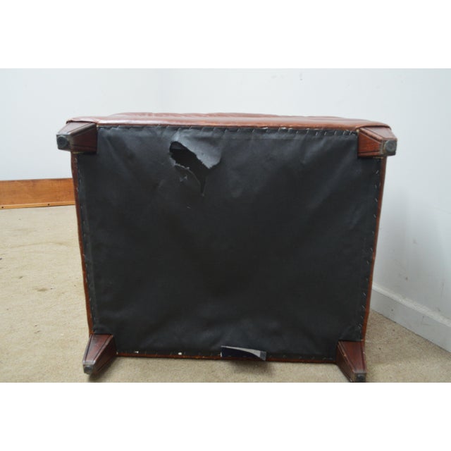 Ralph Lauren Leather Ottoman For Sale - Image 11 of 12