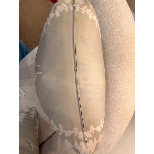 Contemporary Truett Sage & White Branch Accent Pillow For Sale - Image 3 of 4