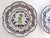 Antique pair of French faience complimentary plates featuring a maiden and a gent. These lovely hand painted plates are...