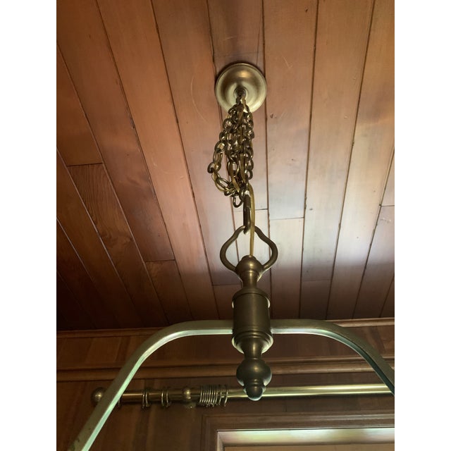 Metal Solid Brass Train Station Pendant Lamp For Sale - Image 7 of 10