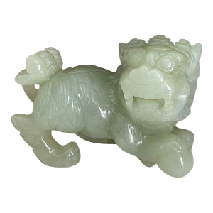 Jade Carved Foo Dog Lion
