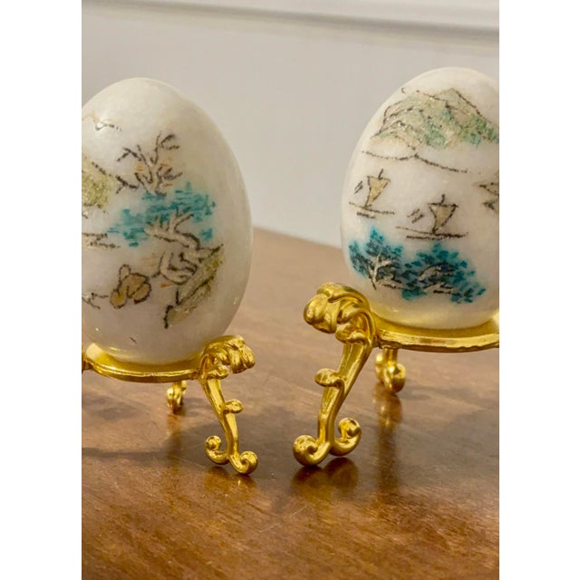 Mid 20th Century Japanese Hand Painted Collectors Eggs For Sale - Image 10 of 10
