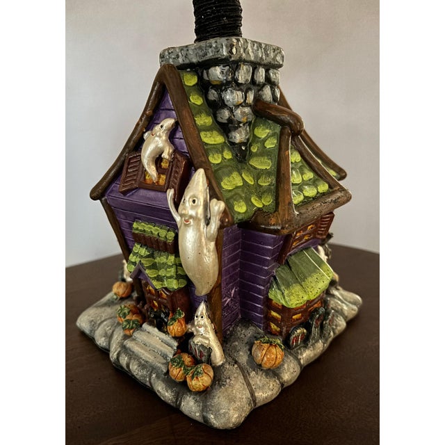 Onyx 1990s Christopher Radko "Howl Manor" Halloween Ornament Tree For Sale - Image 8 of 8