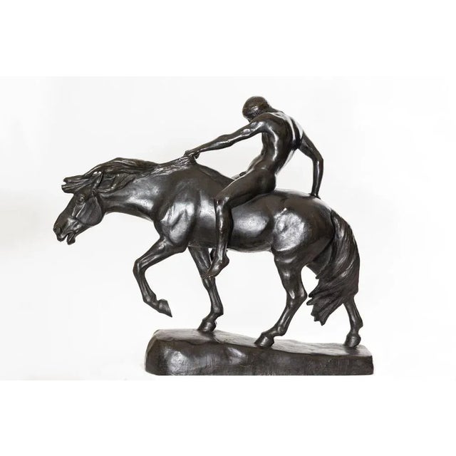 Albert Hinrich Hussmann German(1874-1946) Bronze Cavalier Widely acclaimed and recognized master of the horse and rider...