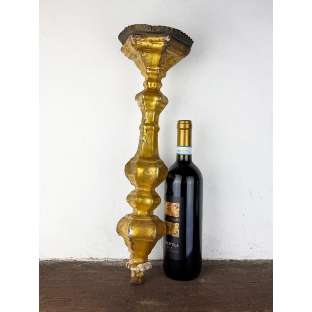 Architecture Salvage Wood Altar Candlestick For Sale - Image 17 of 18