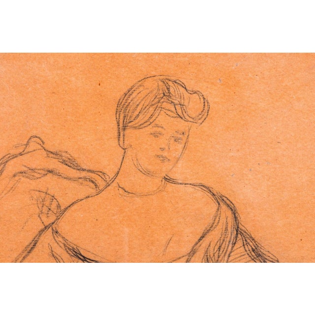 Pierre-Auguste Renoir Pierre-Auguste Renoir Madame De Galéa Signed Original Sketch Graphite on Paper For Sale - Image 4 of 13