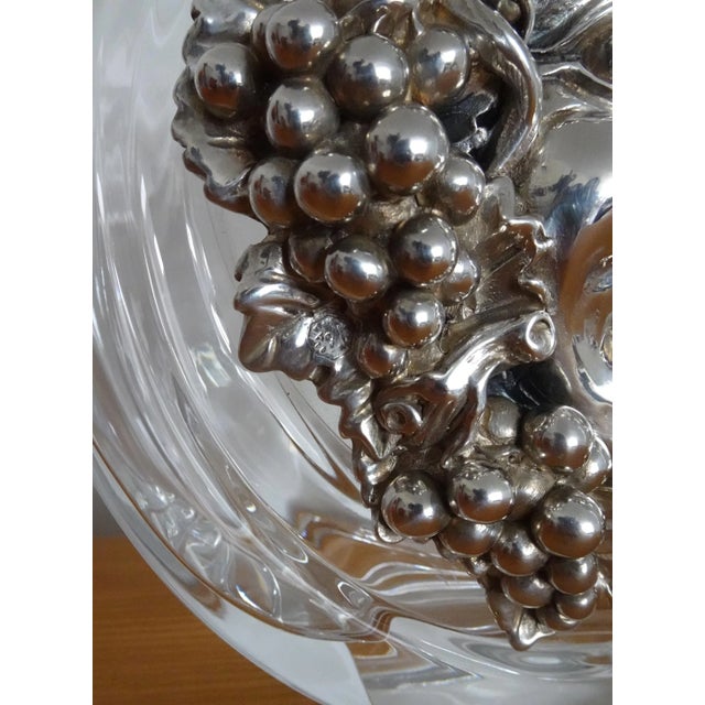 Vintage Italian Crystal and Silver Vase, 1980s For Sale - Image 9 of 17