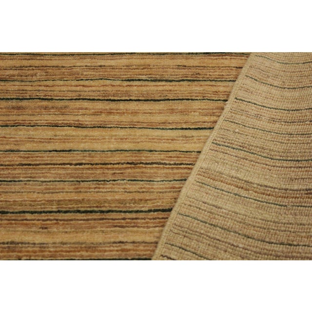 Beige Boho Chic Gabbeh Beige/Green Wool Rug - 3'1'' X 4'11'' For Sale - Image 8 of 10