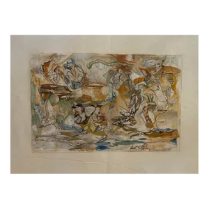Donald Roberts "Garden Fragments" Mixed Media, Original Painting