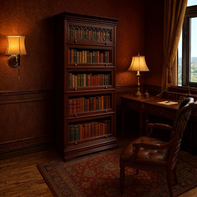 Legacy 5 Stack Barrister Bookcase - Brown Walnut For Sale - Image 4 of 10