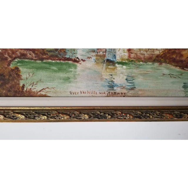 1907 "Over the Hills and Far Away" Landscape Oil Painting by H. J Petersen, Framed For Sale In Miami - Image 6 of 13