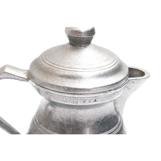 1970's Farmhouse Pewterware Creamer & Sugar/Non-Toxic For Sale In Los Angeles - Image 6 of 7