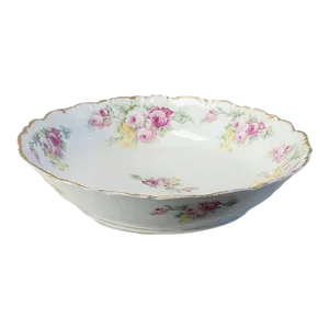 19th Century Limoges Elite Bawo & Dotter Floral Bowl