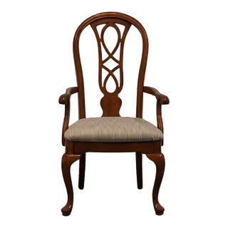 Universal Furniture Cherry Contemporary Transitional Style Dining Arm Chair For Sale
