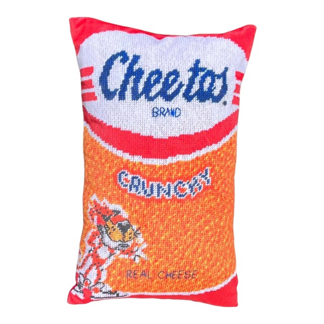 Velvet "Cheetos" Custom Made-to-Order Pillow For Sale