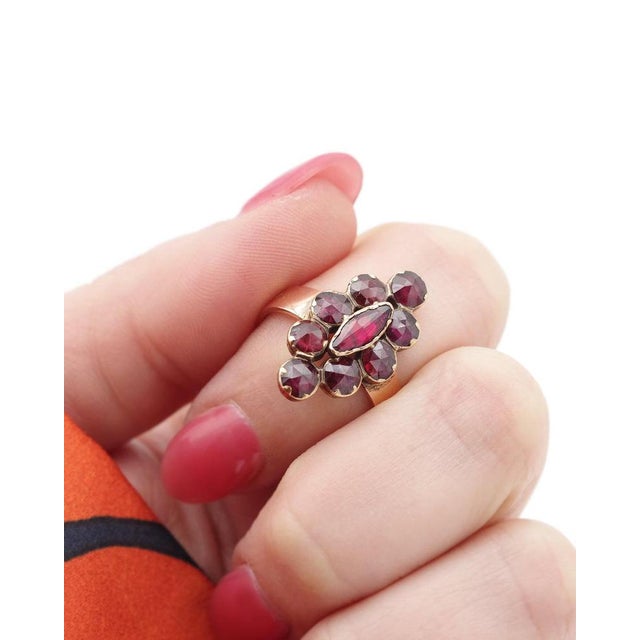 Perpignan Garnet Marquise Ring For Sale - Image 5 of 11