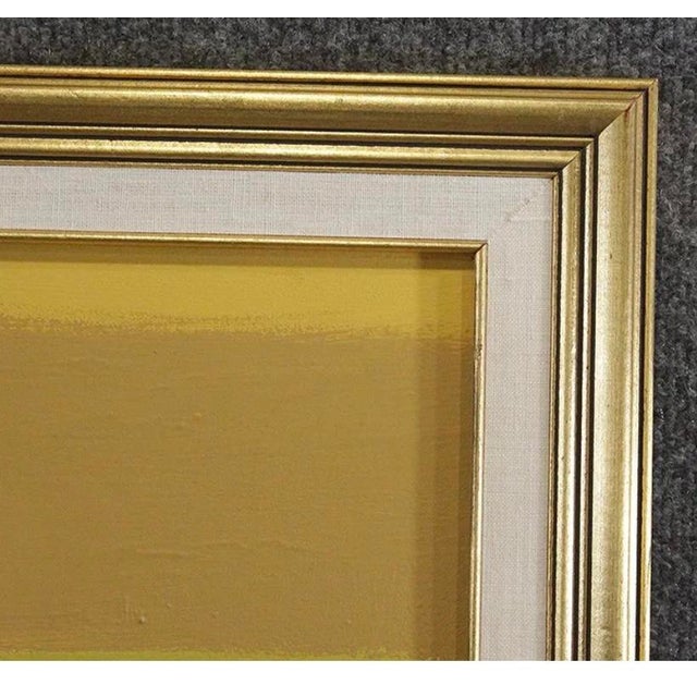 Vintage Mid Century Abstract Oil Painting Rothko Style For Sale - Image 4 of 5