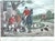 Edward Gilbert Hester (British, 1843-1903) hand-colored engraving of an equestrian fox hunt with hounds. Framed in gold...