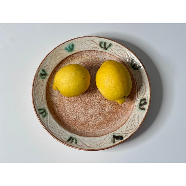 Beige Studio Ceramic Plate by Helma Klett, Germany, 1980s For Sale - Image 8 of 9