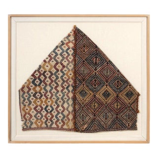 Framed Antique Woven Anatolian Woven Textile For Sale