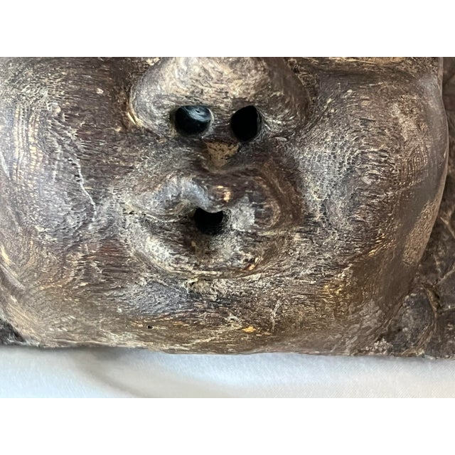 Rustic Antique Spanish Colonial Style Immortal Angel Wood Carving For Sale - Image 3 of 6