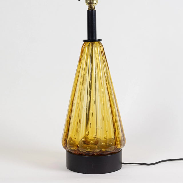 Vintage Mid Century Italian Murano Art Glass Lamp For Sale In Memphis - Image 6 of 7